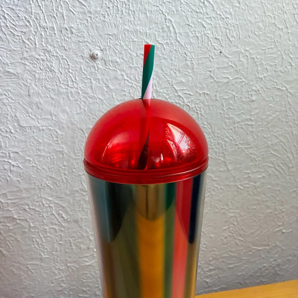 Starbucks Holiday tumbler with dome top Large 24 ounce